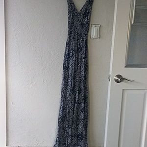 Navy blue and white dress